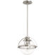 Meridian 1 Light 13 inch Satin Nickel Pendant Ceiling Light