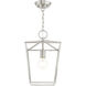 Devone 1 Light 10 inch Brushed Nickel Convertible Semi Flush/Lantern Ceiling Light