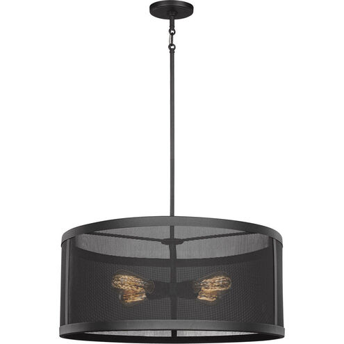 Gereon 4 Light 24 inch Black Pendant Ceiling Light