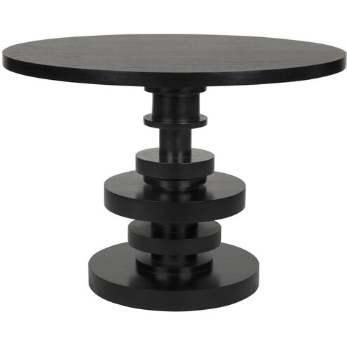 Corum 42 X 42 inch Hand Rubbed Black Dining Table, Round