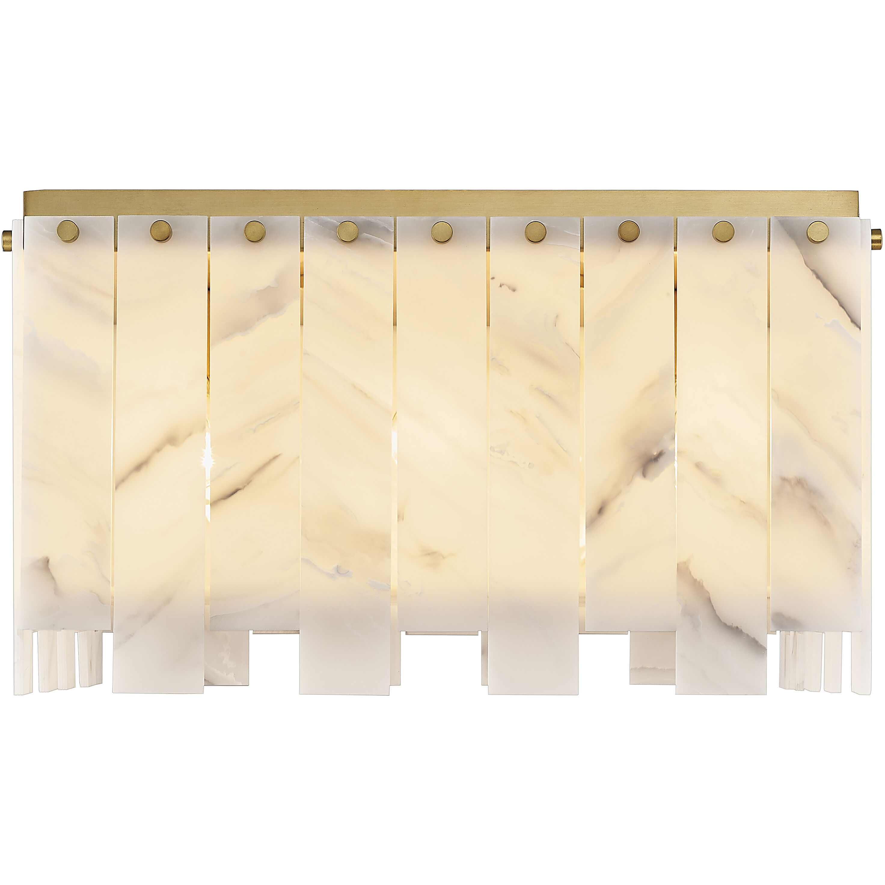 Viviana 9 Light 19.5 inch Rubbed Brass Flush Mount Ceiling Light