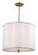 Sweeny 4 Light 20 inch Aged Brass Pendant Ceiling Light