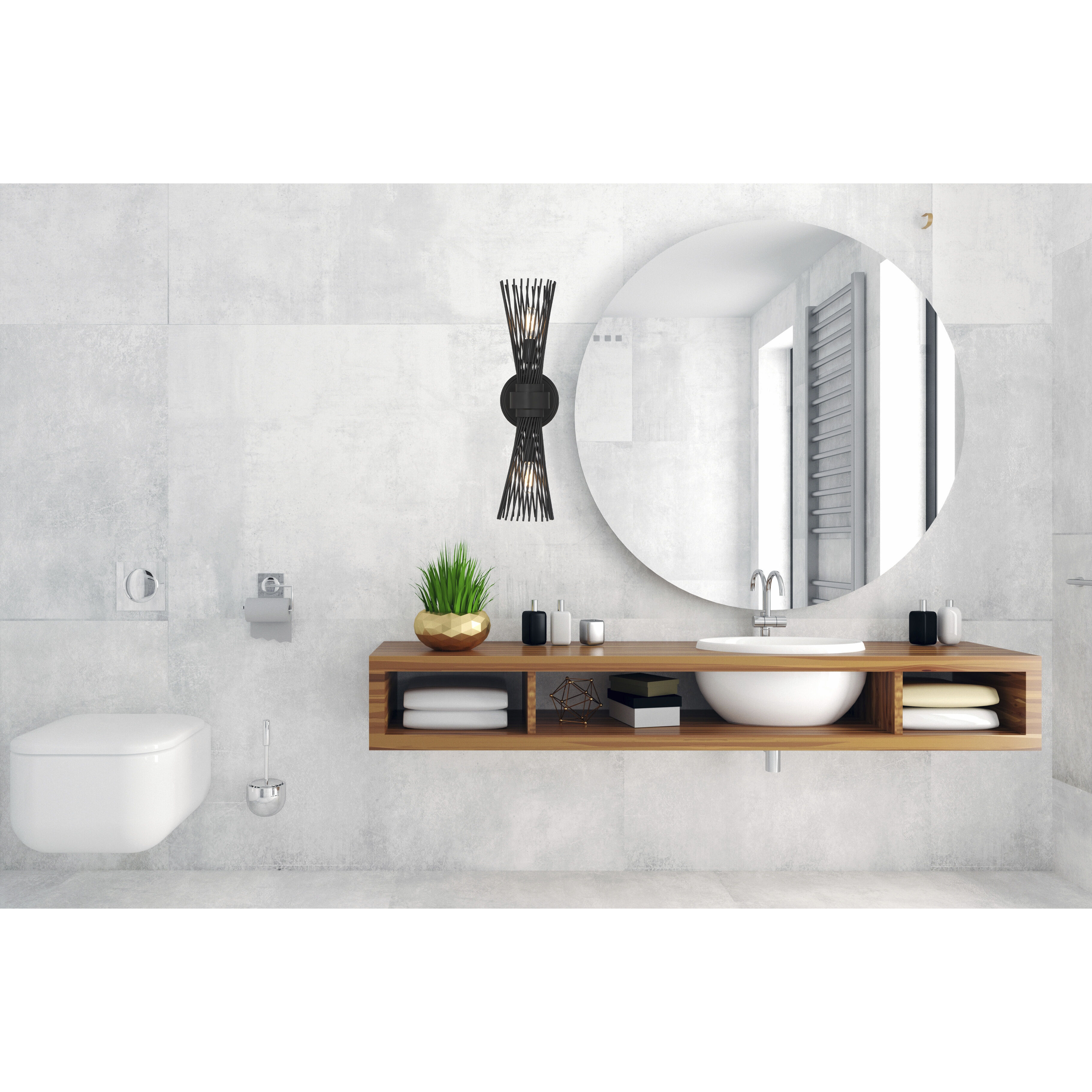 Longfellow 2 Light 5.12 inch Matte Black Wall Sconce Wall Light