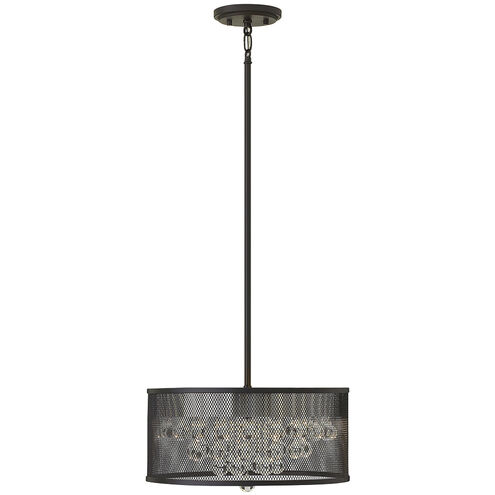 Fiona LED 15 inch Black Foyer Light Ceiling Light, Pendant/Semi-Flush Mount