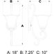 Bella LED 10 inch Brushed Nickel Bathroom Light Wall Light