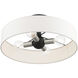 Venlo 4 Light 14 inch Black with Brushed Nickel Accents Semi Flush Ceiling Light