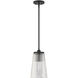 Chantilly 1 Light 8 inch Matte Black Pendant Ceiling Light, Essentials