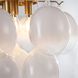 Globo LED 15.75 inch Brass Semi-Flush Mount Ceiling Light in Milky White