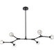 Zayne 6 Light 49 inch Black Pendant Ceiling Light