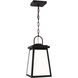 Founders 1 Light 7 inch Black Outdoor Pendant