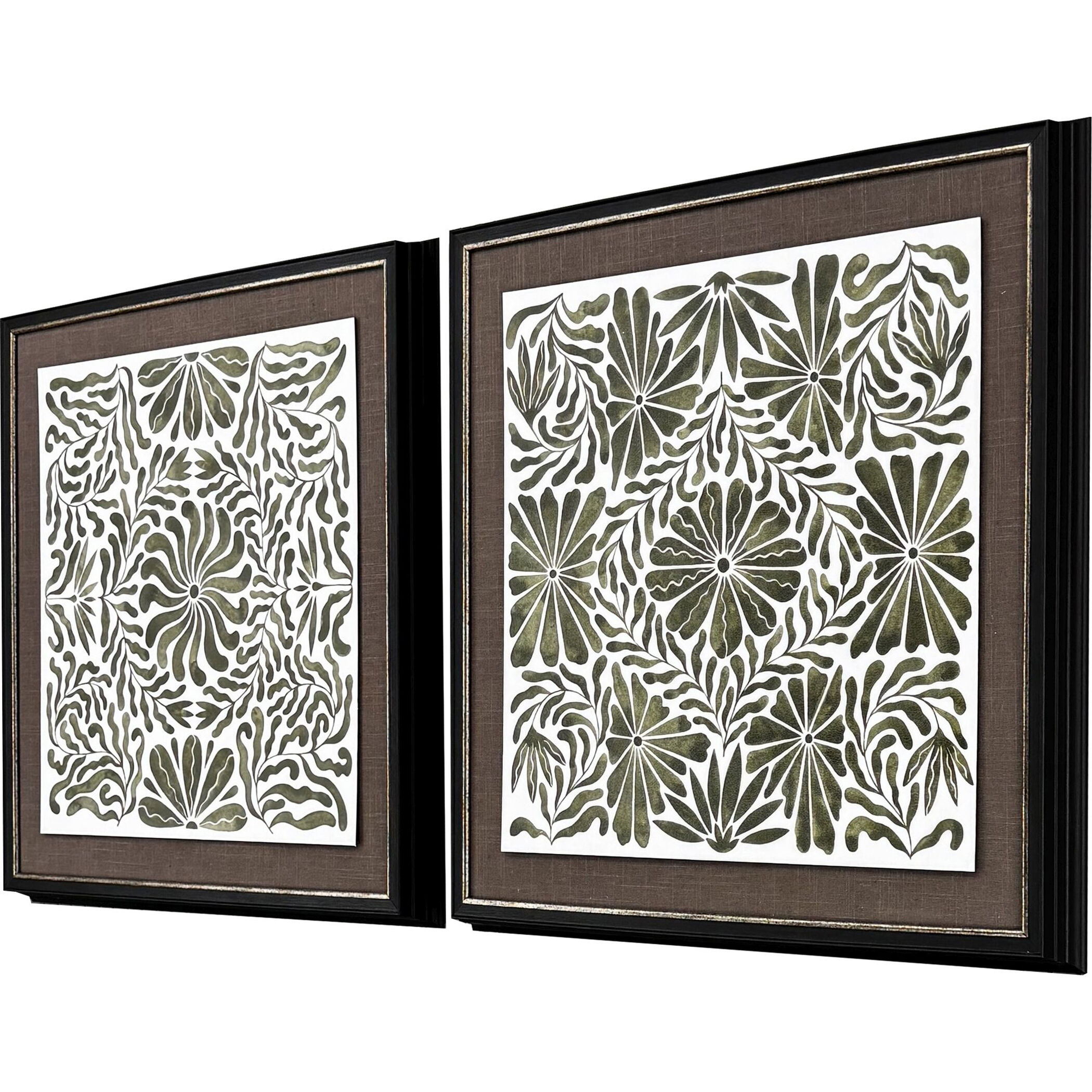 Natural Symmetry Green Framed Art