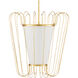 Postscript 1 Light 22.5 inch Contemporary Gold Leaf Pendant Ceiling Light