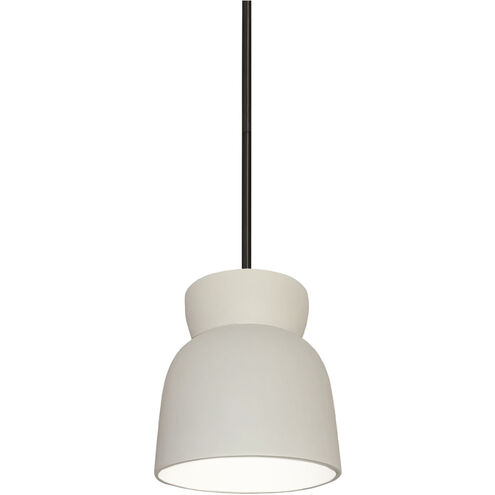Radiance Collection LED 7.5 inch Bisque with Brushed Nickel Pendant Ceiling Light