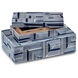 Cade 8 inch Blue and White Boxes, Set of 2