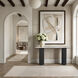 Alessio 59 inch Walnut and White Marble Console Table