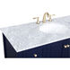 Metropolis 48 X 22 X 34 inch Blue Vanity Sink Set
