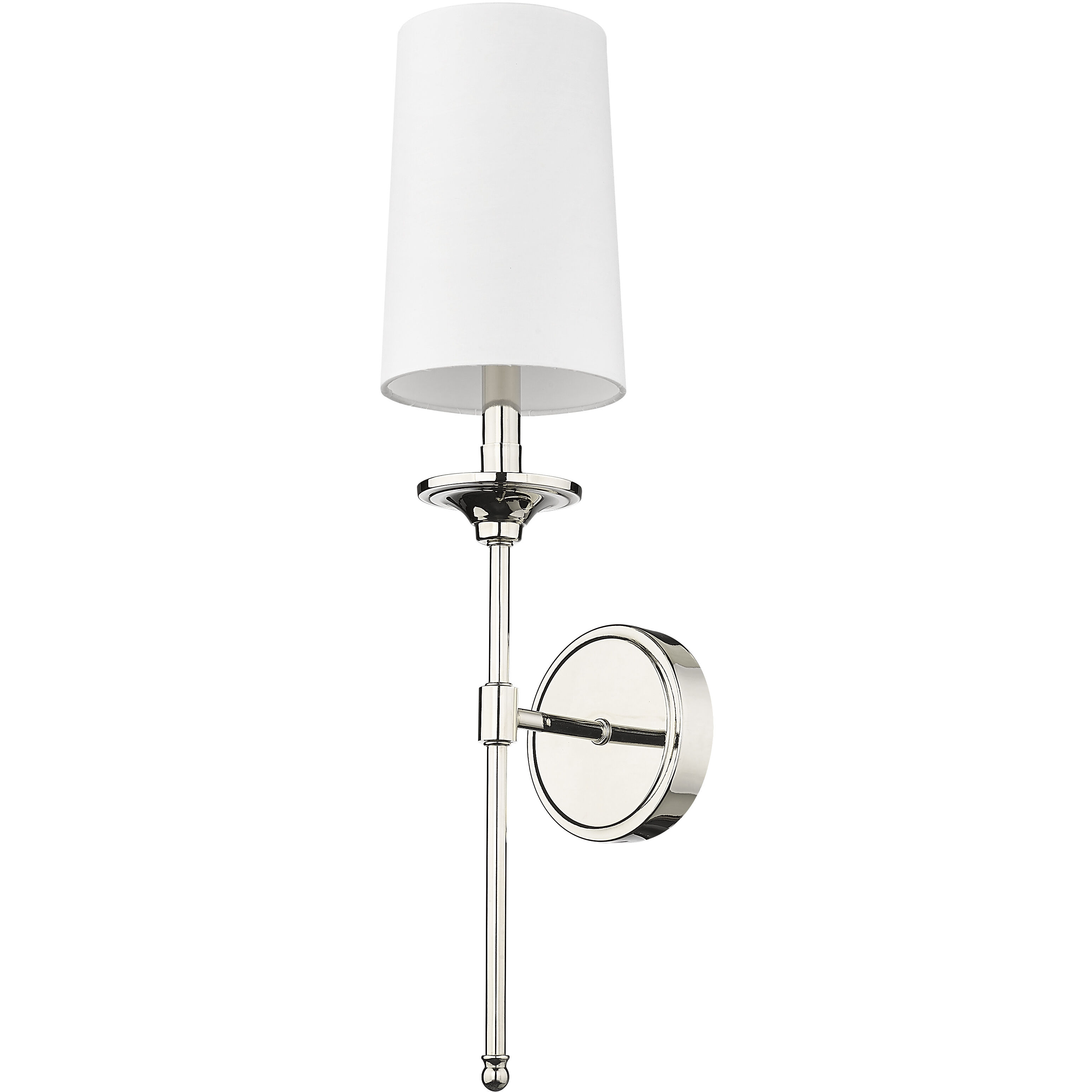 Emily Wall Sconce Wall Light in Polished Nickel