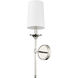 Emily Wall Sconce Wall Light in Polished Nickel