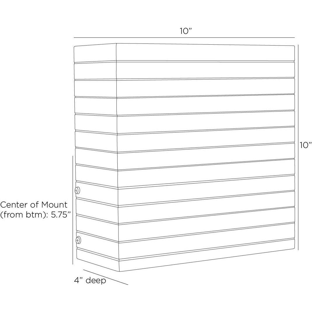 Carter 1 Light 10 inch Aged Iron Outdoor Sconce