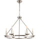 Maine 6 Light 26 inch Burnished Nickel Chandelier Ceiling Light