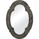 Wood Framed 28 X 19 inch Aged Gray with Clear Wall Mirror