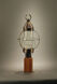 Bosc 3 Light 24.5 inch Antique Brass Post Lamp in Clear Seedy Glass, Three 60W Candelabra