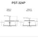 Preston 4 Light 33 inch Matte Black with White Pendant Ceiling Light