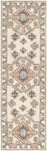 Urfa 96 X 30 inch Peach Rug in 2.5 x 8, Runner