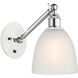 Ballston Castile 1 Light 6 inch White and Polished Chrome Sconce Wall Light