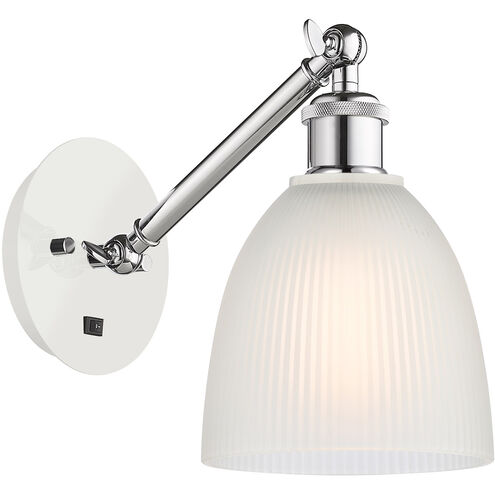 Ballston Castile 1 Light 6 inch White and Polished Chrome Sconce Wall Light