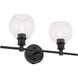 Collier 2 Light 19 inch Black Wall sconce Wall Light