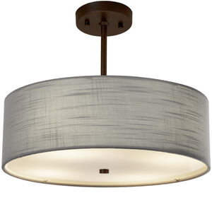 Textile LED 18 inch Dark Bronze Pendant Ceiling Light