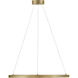 Kenna LED 25 inch Lacquered Brass Chandelier Ceiling Light