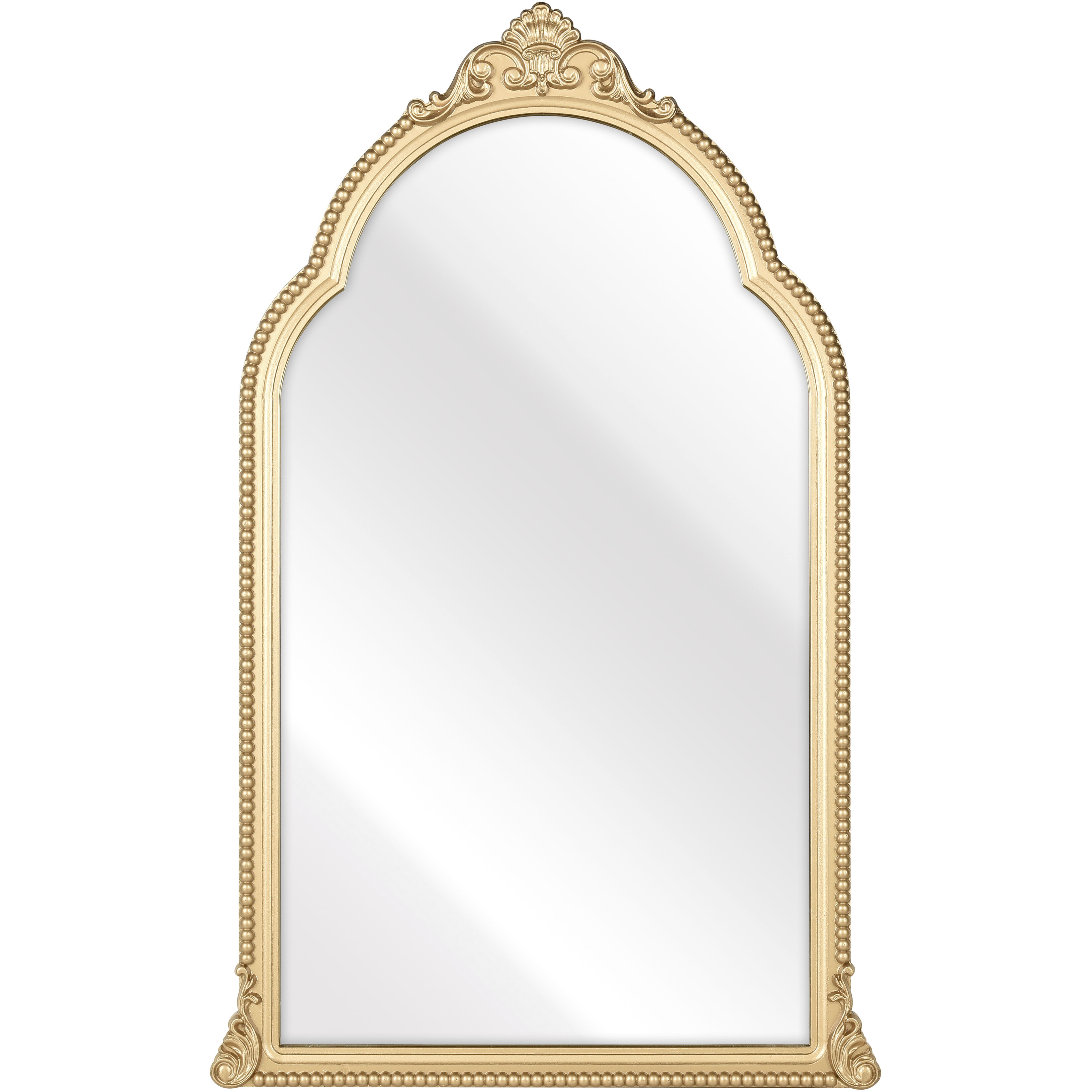 Loni 33.75 X 20.75 inch Gold with Mirror Wall Mirror