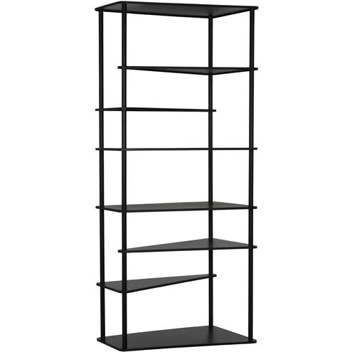Everest Matte Black Bookcase