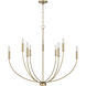 Ansley 9 Light 35.25 inch Aged Brass Chandelier Ceiling Light