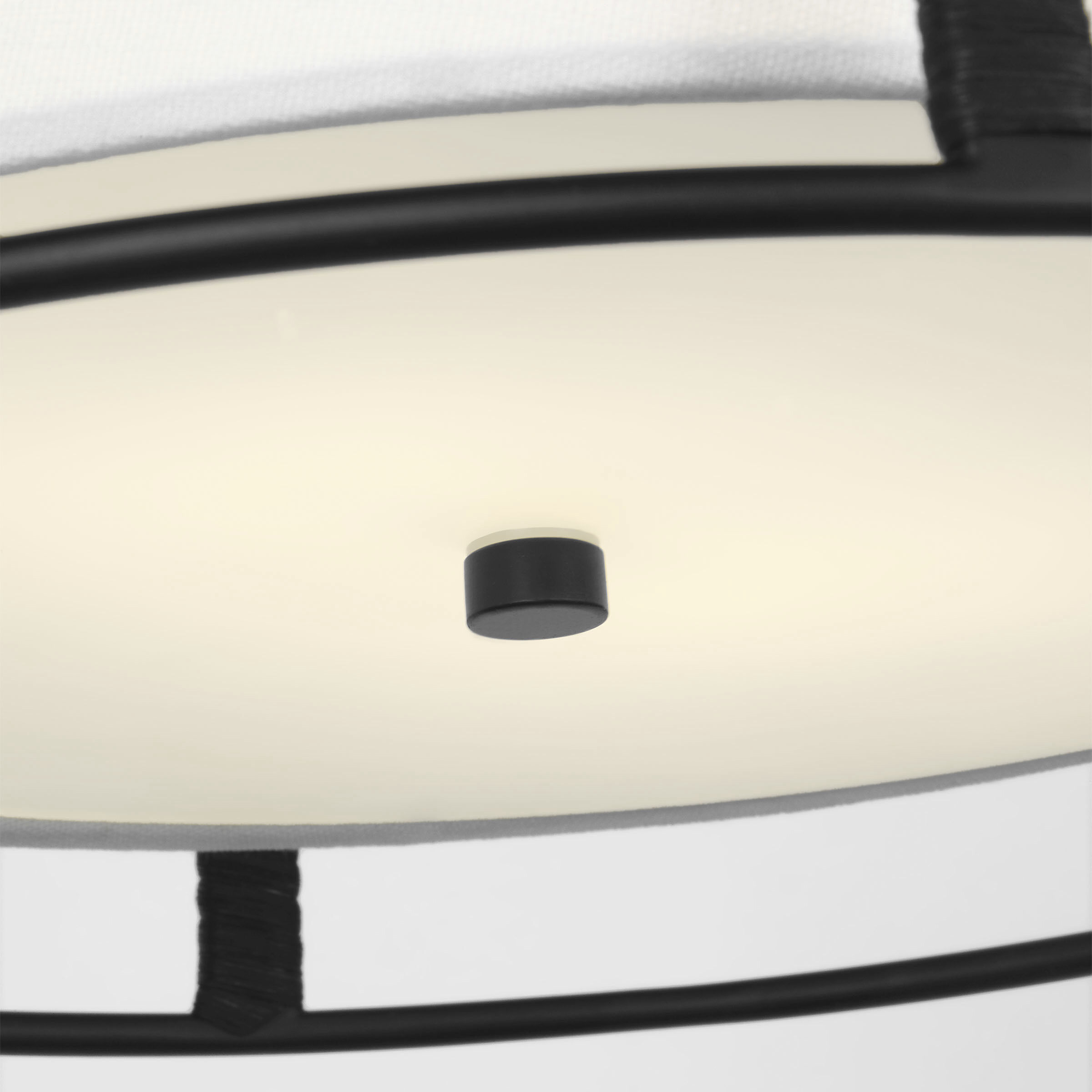 Drew & Jonathan Cortes 2 Light 13.5 inch Midnight Black Flush Mount Ceiling Light, Medium