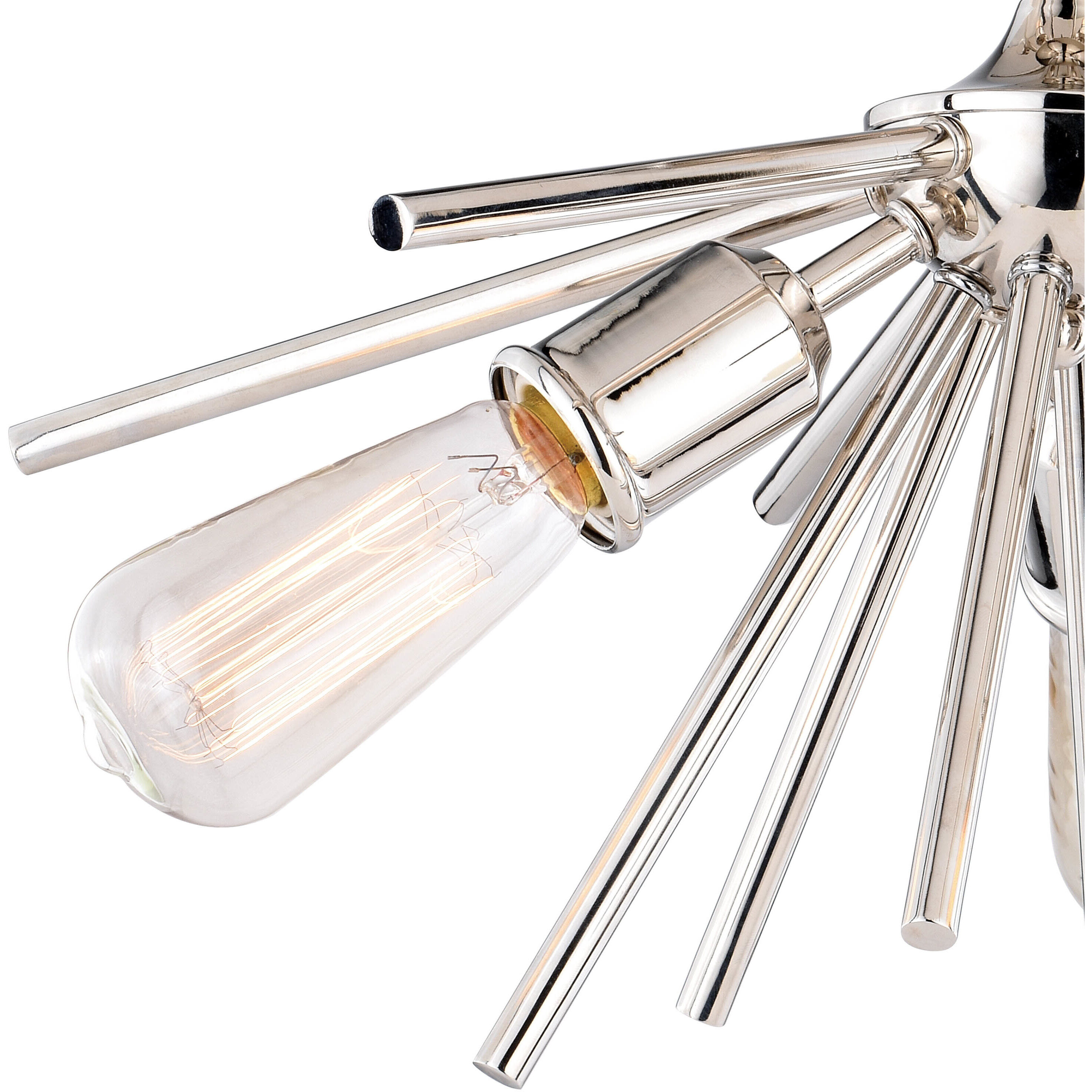 Estelle LED 17 inch Polished Nickel Semi-Flush Mount Ceiling Light