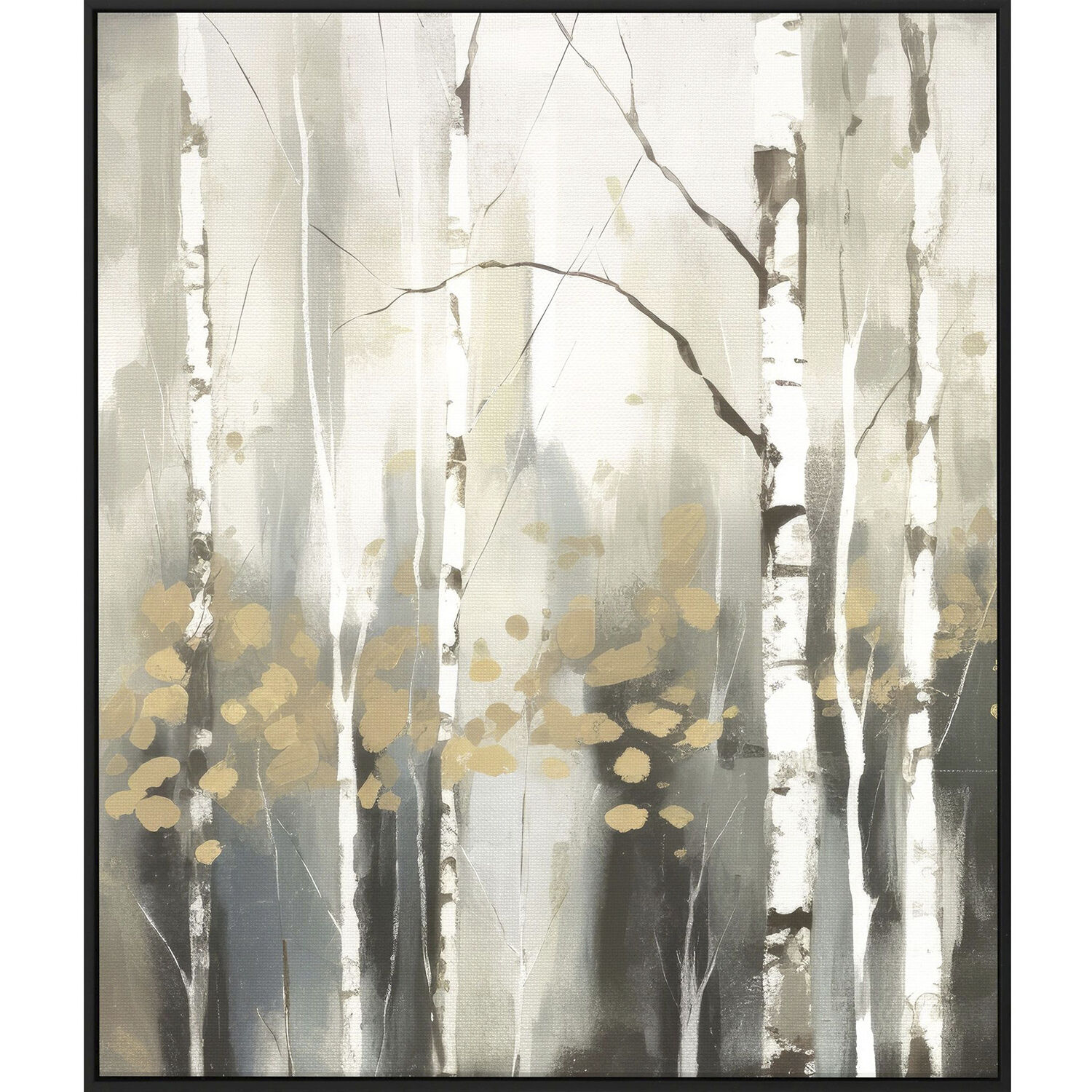 Birch Silhouette Beige and Brown and Green and Neutral Canvas, Propac