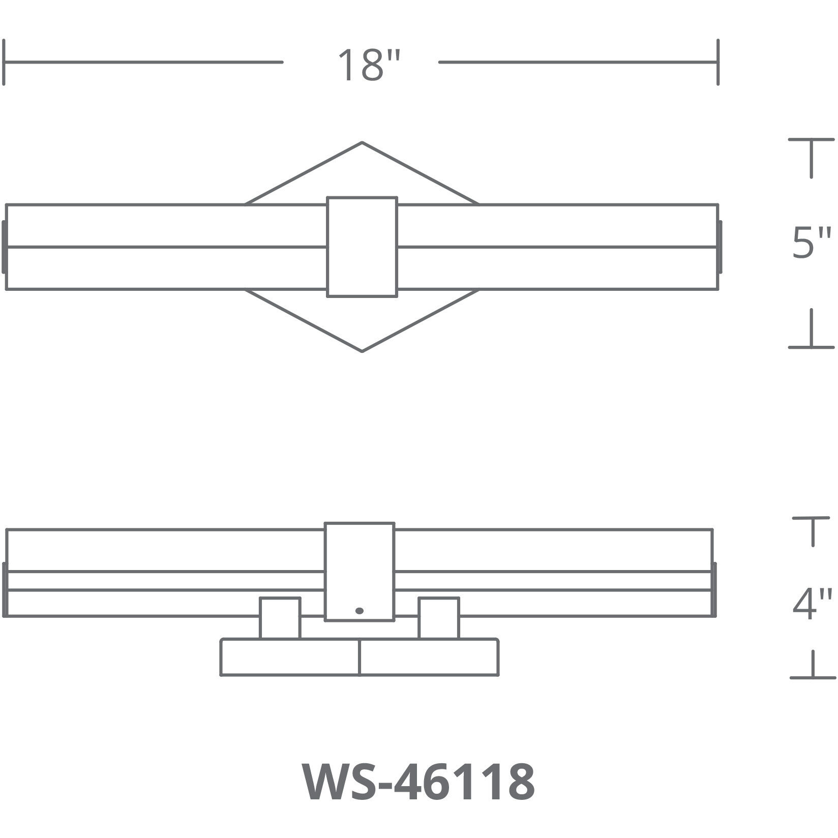 Regal LED 18 inch Brushed Nickel Bath Vanity & Wall Light in 18in.