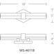 Regal LED 18 inch Aged Brass Bath Vanity & Wall Light in 18in.