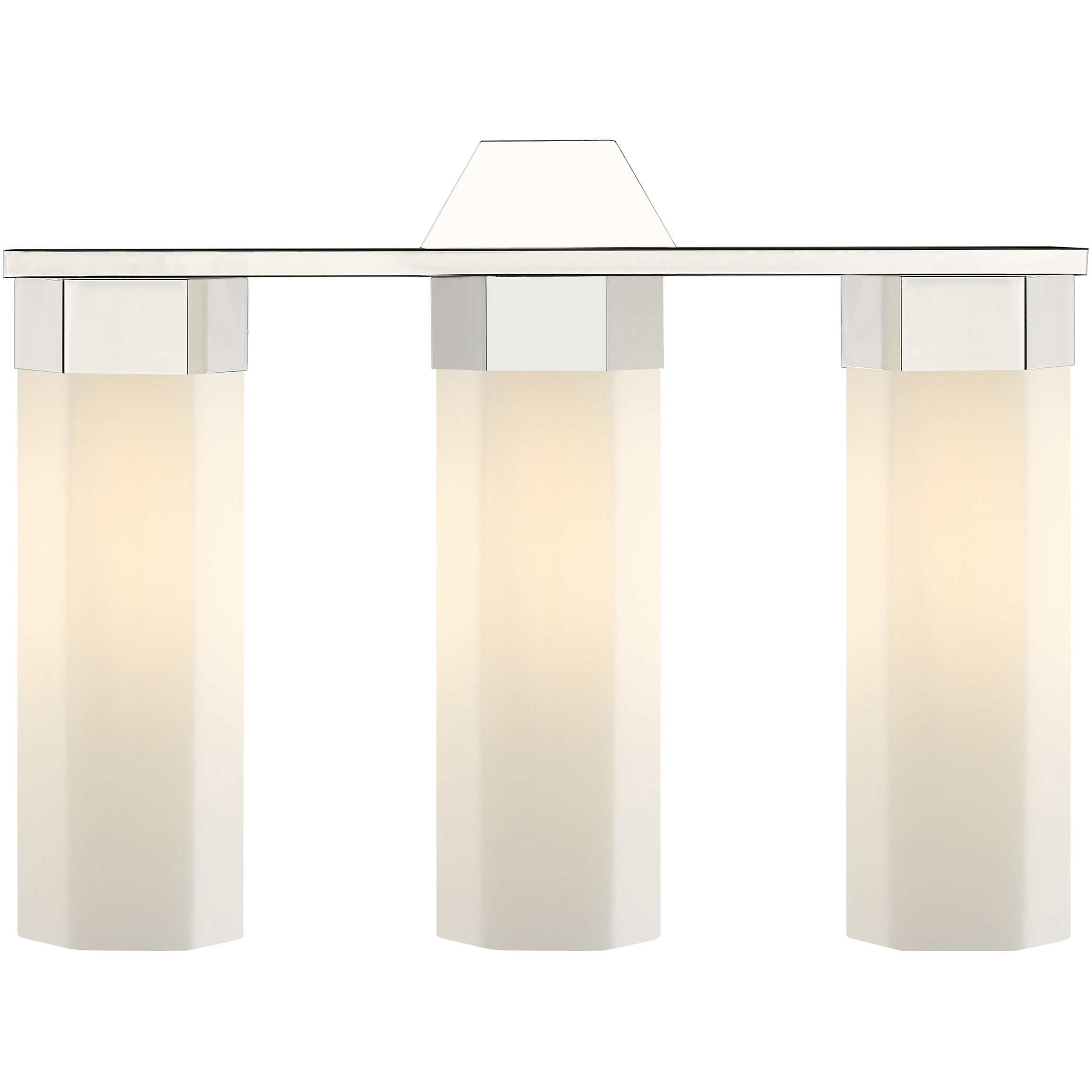 Claverack 3 Light 22.38 inch Polished Nickel Bath Vanity Light Wall Light in Matte White Glass