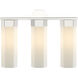 Claverack 3 Light 22.38 inch Polished Nickel Bath Vanity Light Wall Light in Matte White Glass
