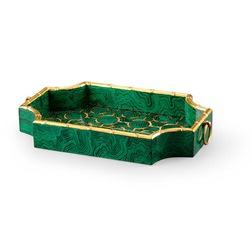 Bradshaw Orrell Green Malachite/Gold Details Tray