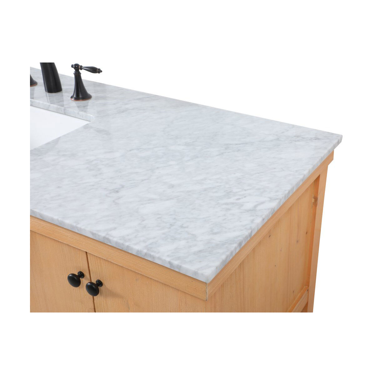 Clement 60 X 22 X 34 inch Natural Wood Bathroom Vanity Cabinet