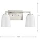 Spenser 2 Light 15.62 inch Brushed Nickel Vanity Light Wall Light