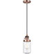 Franklin Restoration Dover LED 5 inch Antique Copper Mini Pendant Ceiling Light