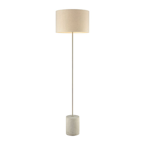Williston 64 inch 100 watt Polished Concrete with Nickel Floor Lamp Portable Light