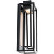 Dorne LED 18 inch Black and Aged Brass Outdoor Wall Light in 18in.