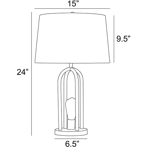Galina 24 inch 60.00 watt Black Table Lamp Portable Light